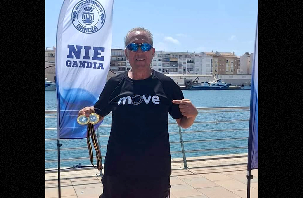 Jos Miguel Cano, campen Mster 65 en la doble distancia de la Travesa de Ganda